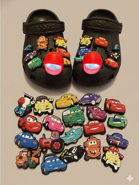 Crocs Kids' Light-Up Clogs with Assorted Car and Characters Jibbitz Charms